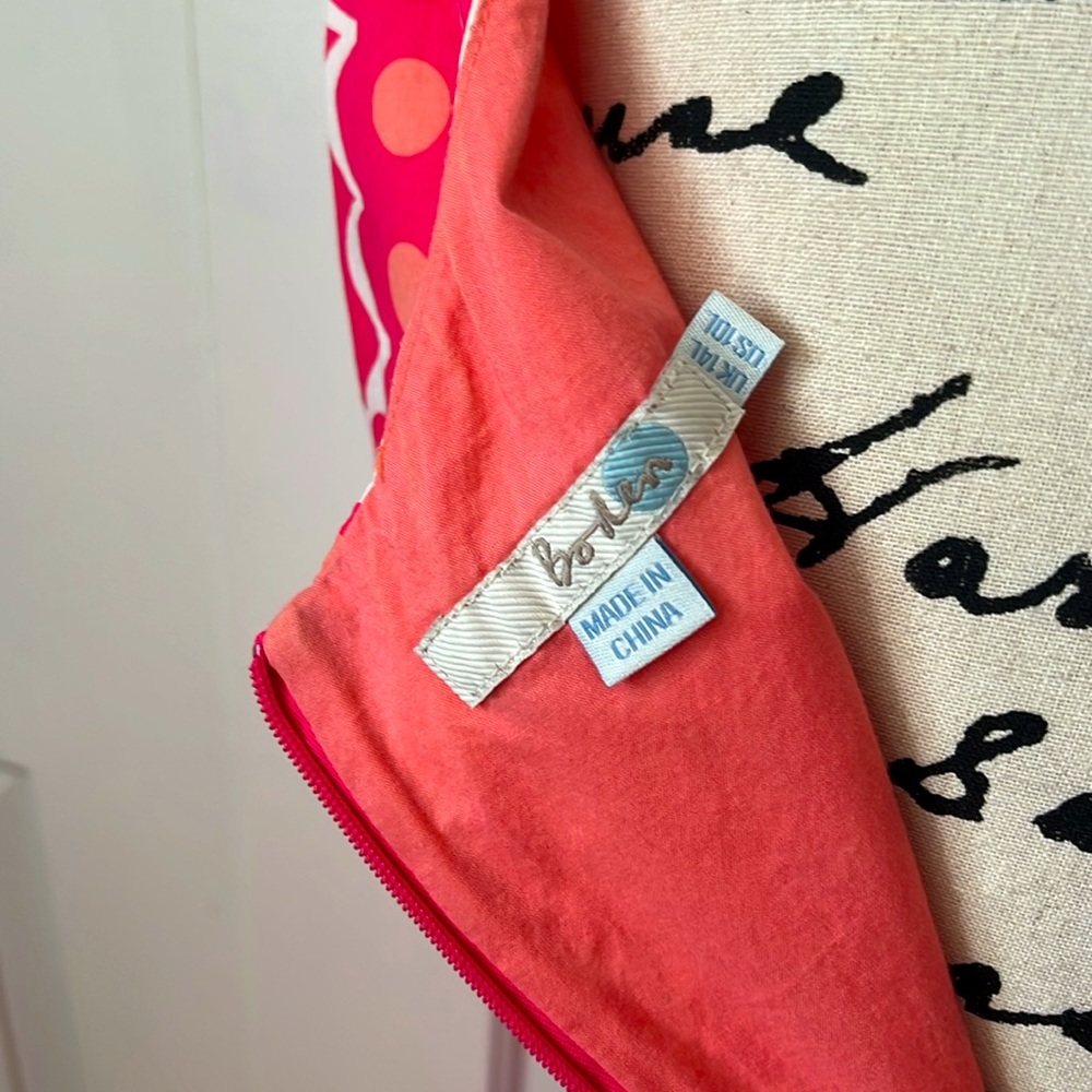 Boden Beatrice Pink White summer dress size 10 Tall - Picture 8 of 8
